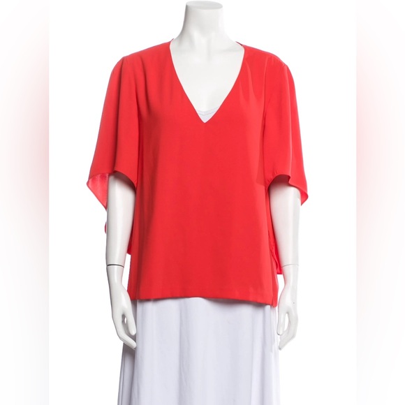 New York and Company red blouse size M - Picture 1 of 7